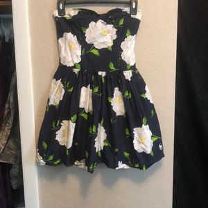 Strapless floral hollister dress